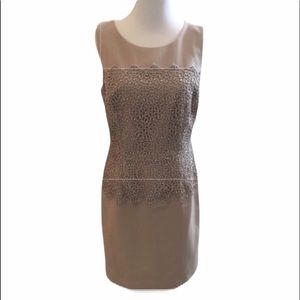 Antonio Melani Sheath Lace Champagne Dress  Size 6